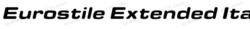 Eurostile Extended Italic字体转换